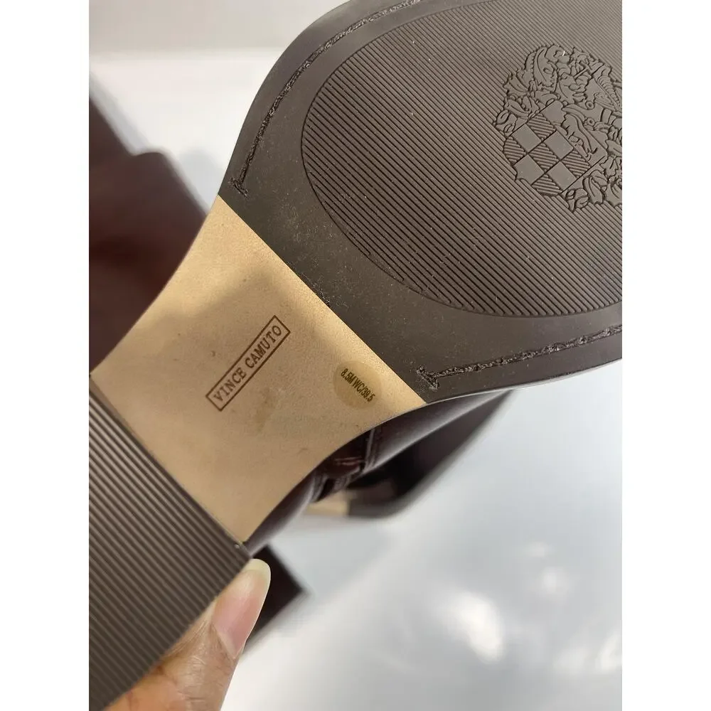 Vince Camuto Boots Womens Size 8.5M Rich Mahogany VC-GIBI2 Knee High Block Heel - Picture 8 of 15